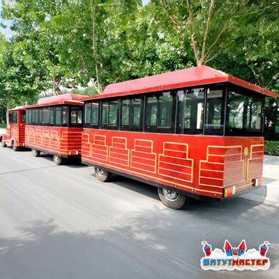 Детский безрельсовый поезд «Звёздный рейс» 2 вагона, 21 место, семейный