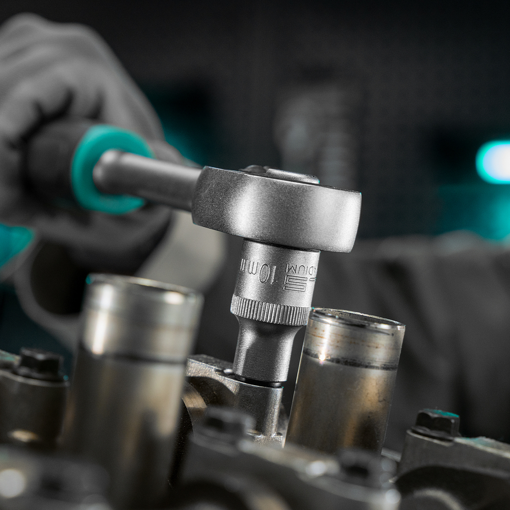 Ключ-трещотка 1/2", CrV, 72 зуба, с быстрым сбросом, матовый хром Stels