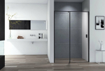 Душевая дверь Cezares Urban 110 URBAN-B-12-110-C-NERO профиль Черный матовый стекло прозрачное