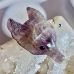 53912  Флюорит Кулон Бусина Лиса 25*38мм