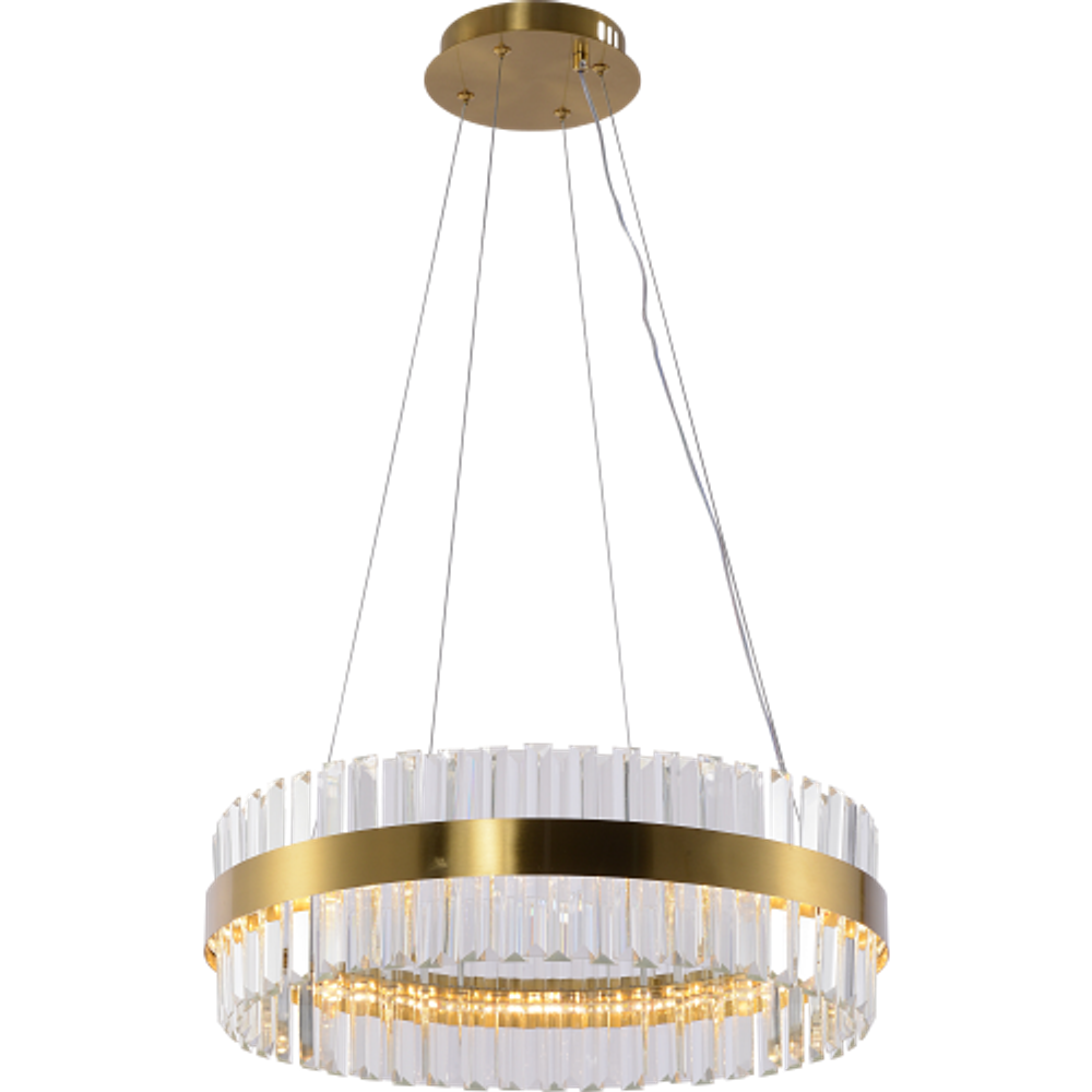 Люстра Rivoli Gwinnett 6193-201 подвесная светодиодная LED 3000-6300К 112 Вт с пультом | Хрусталь