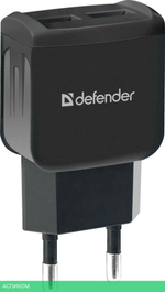 Сетевое зарядное устройство Defender EPA-13 5V/2.1A 2XUSB (83840)