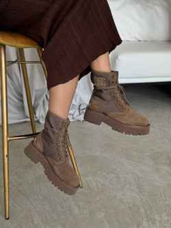 Ботинки из натуральной замши