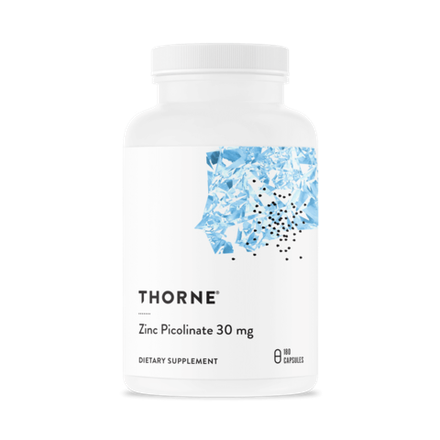 Thorne Research, Пиколинат цинка 30 мг, Zinc Picolinate 30 mg, 180 капсул