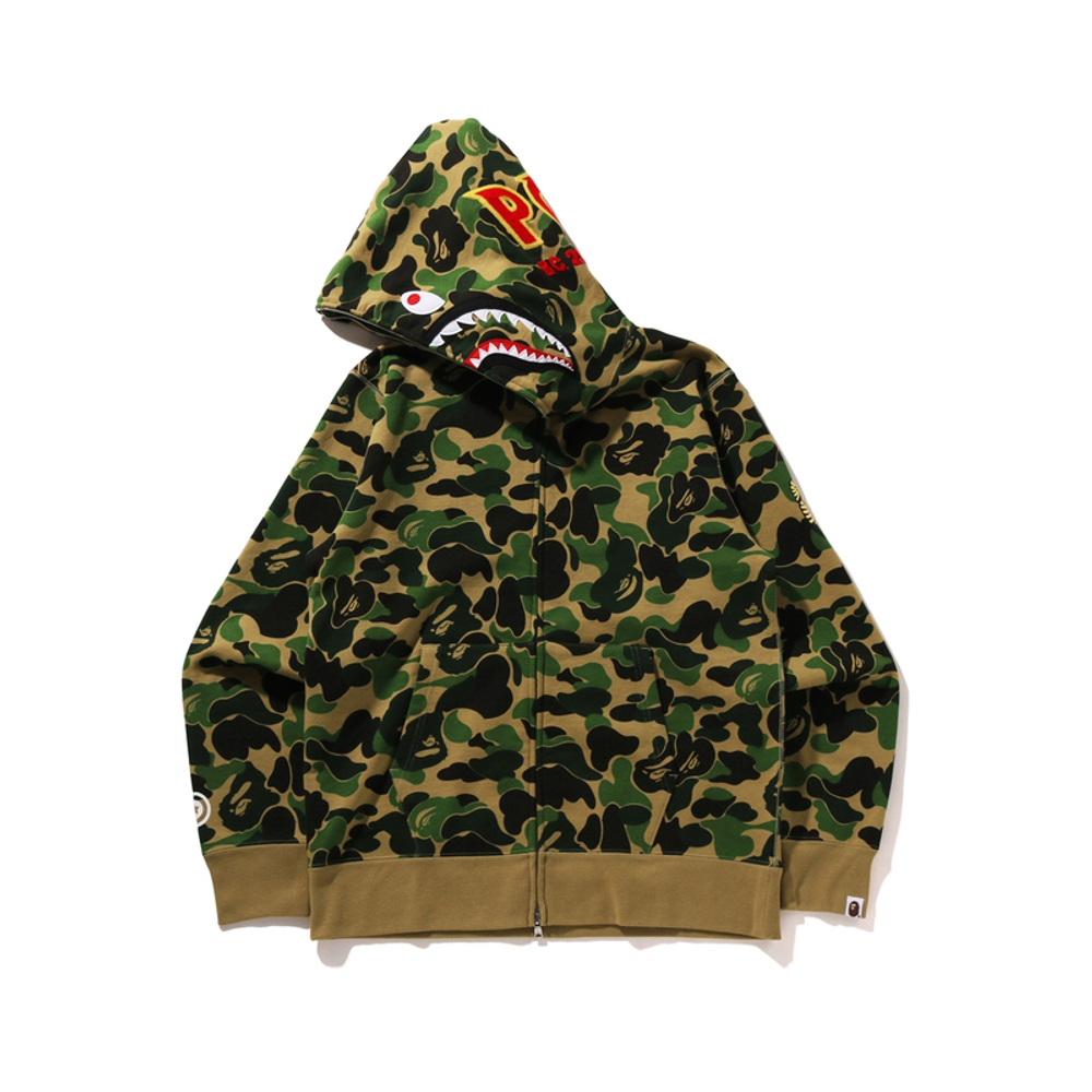 A Bathing Ape Giant Abc Camo Full Zip Худи зеленый