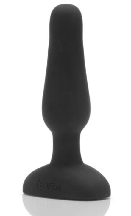 Анальная вибропробка чёрного цвета NOVICE REMOTE CONTROL PLUG BLACK - 10,2 см.