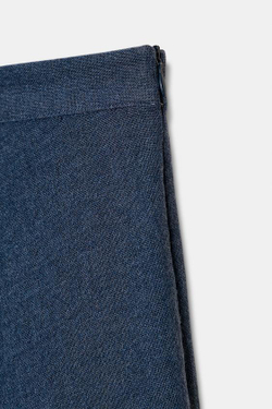 ZARA ЮБКА МИДИ-НАКИДКА, СИНИЙ