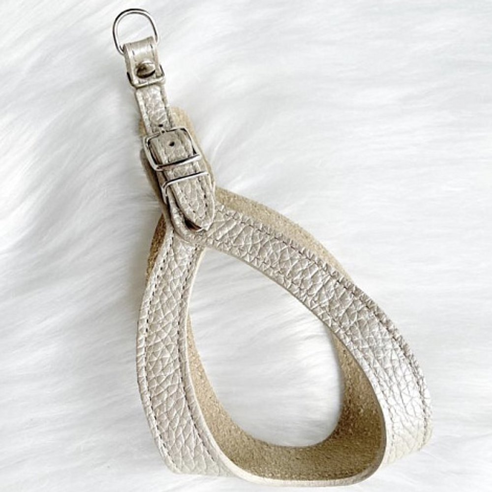 9306 Шлейка кожаная "Перламутр" / PREMIUM