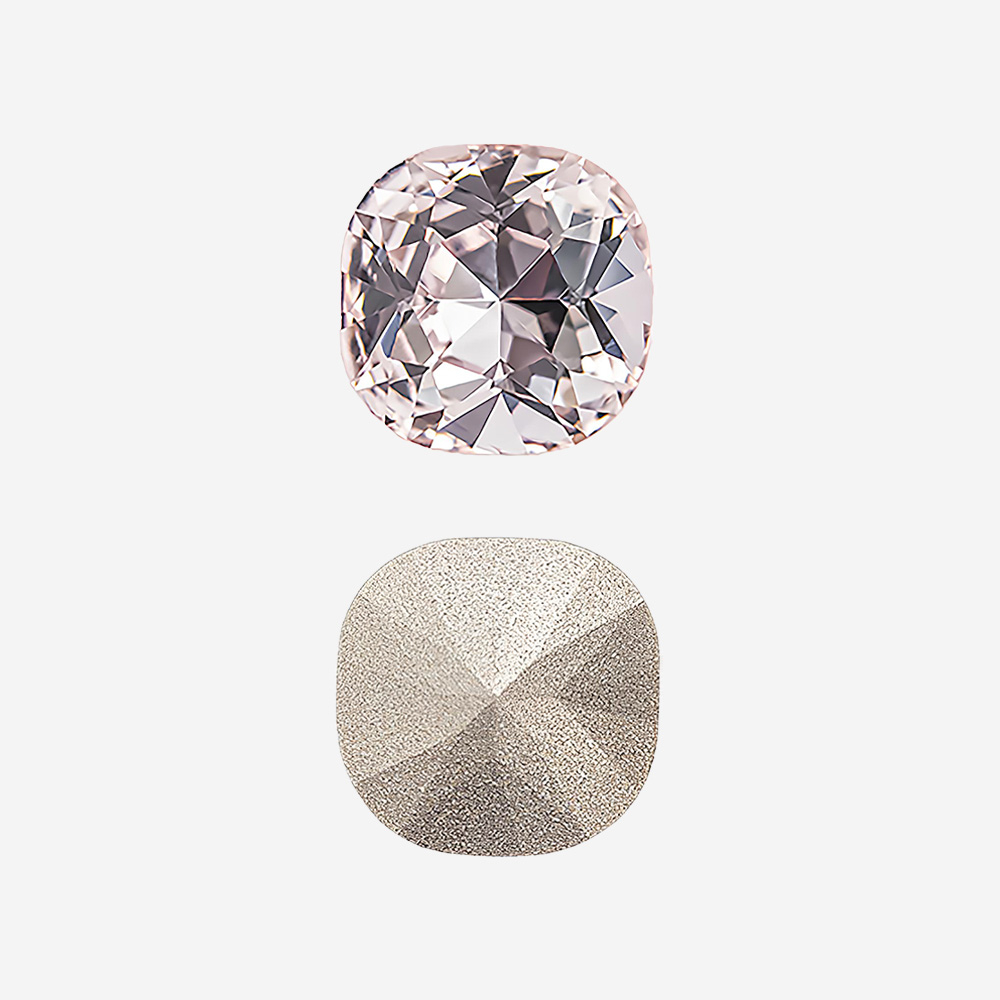 Кристалл Кушон (Сushion), оттенок "Светло-розовый"/"Light Rose", 10мм