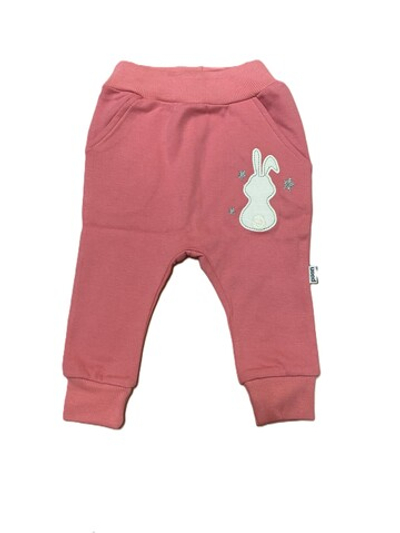 Штанишки на девочку с манжетами из хлопка произ-во Турция цвет коралловый на рост 56,62см