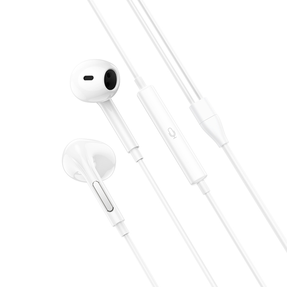Проводные наушники M92 Plumelet wire-controlled earphones with mic - white