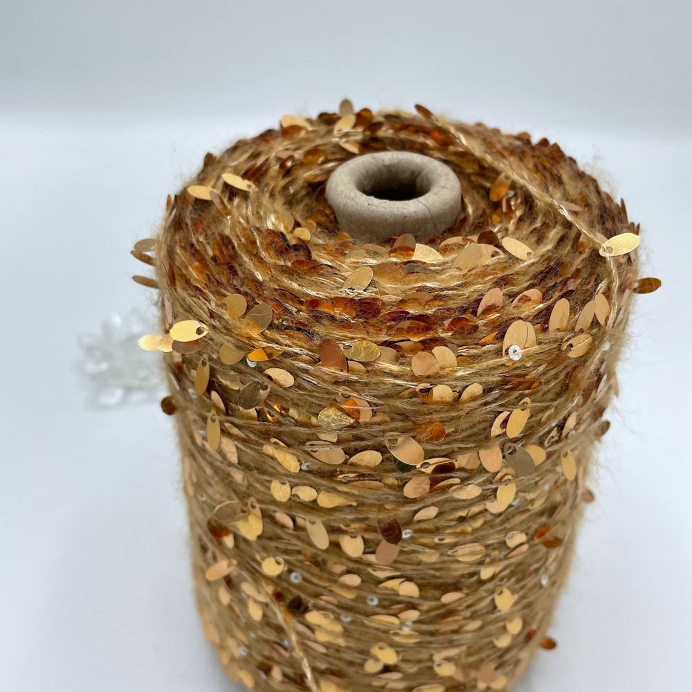 Пайетки FILATI ITALIANA 51% каплевидные пайетки 15% альпака 8% хлопок 26% полиаимд