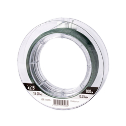 Шок-лидер плетёный Feeder Concept Flat Method х8 SHOCK LEADER Dark Green 100м, 0.35мм