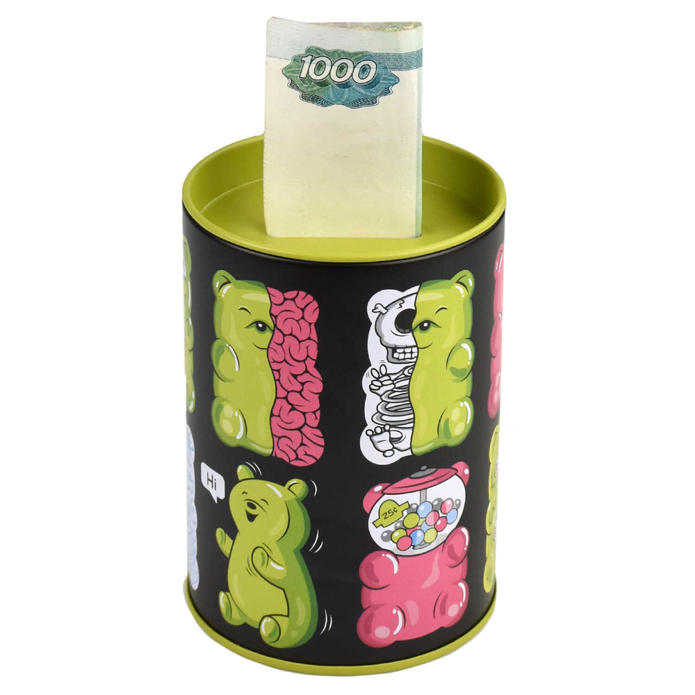 Копилка-подставка для канцелярских принадлежностей Феникс+, 10,4х7,5х7,5 см, металл. Коллекция "ВНУТРЕННИЙ МИР":