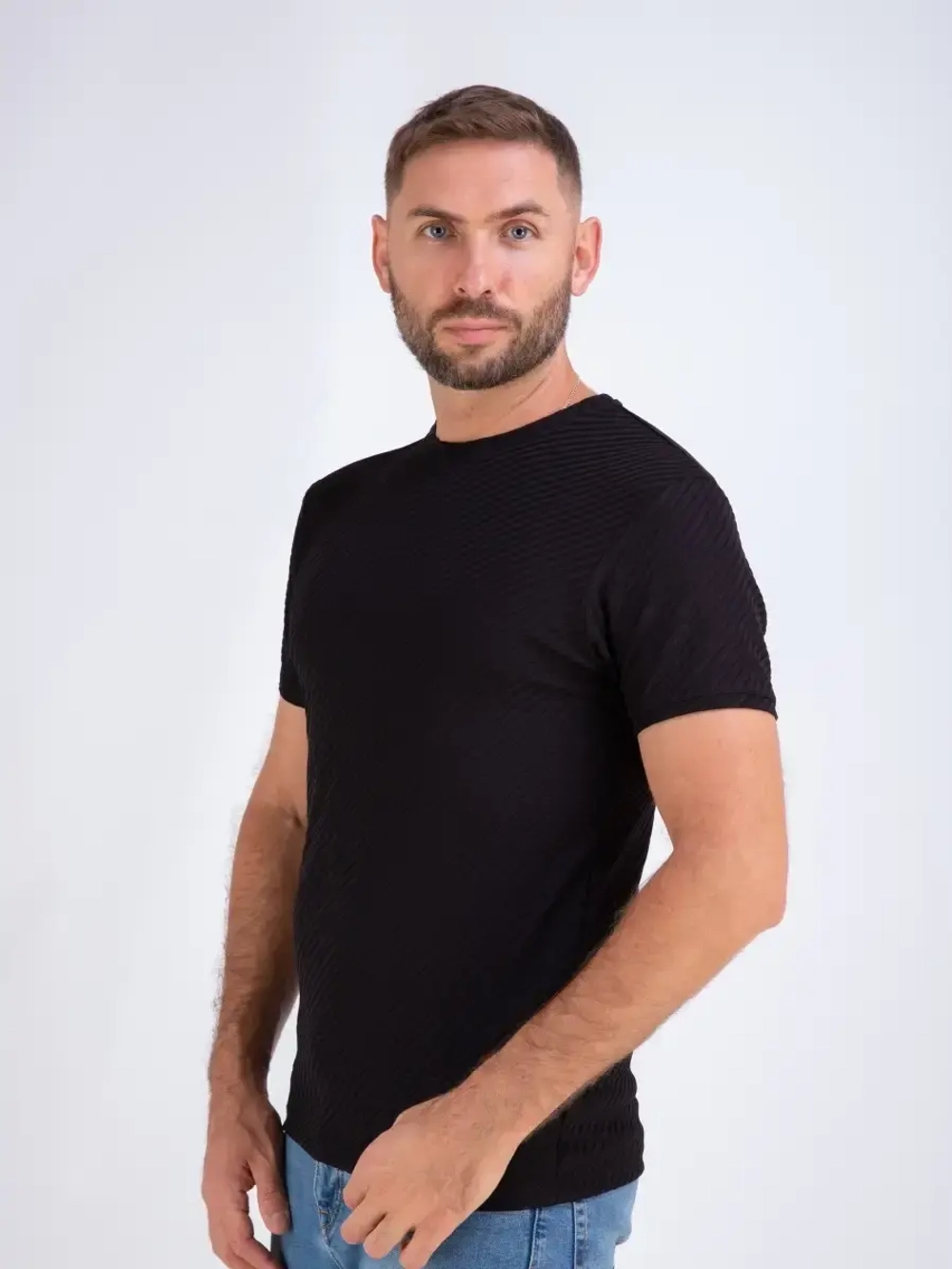 Футболка мужская однотонная базовая