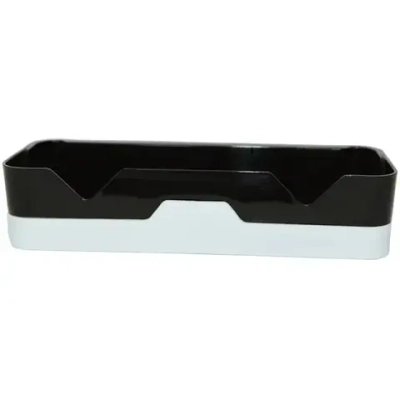 Полка многофункциональная прямая черн/бел