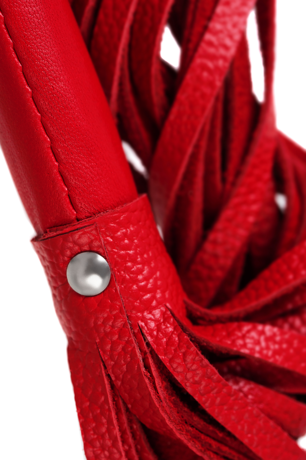 Плеть красная рукоять красные хлысты натуральная кожа 50 см