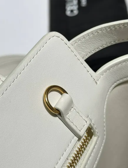 Сумки CELINE TEEN CONTI из натуральной телячьей кожи белая
