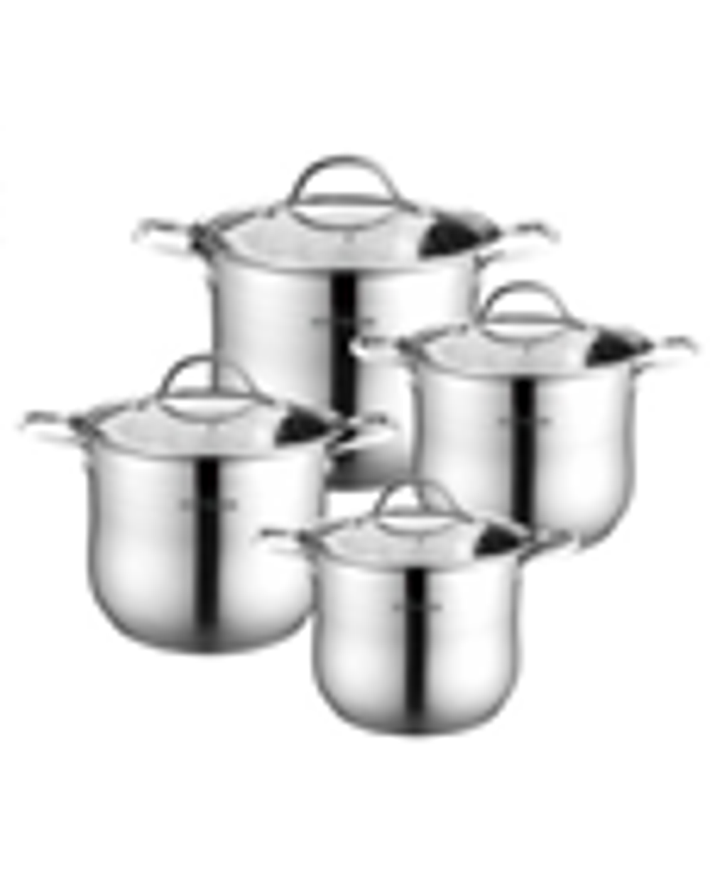 НМ 6678 набор кастрюль, нерж. сталь,8 предм.( 1 шт.)