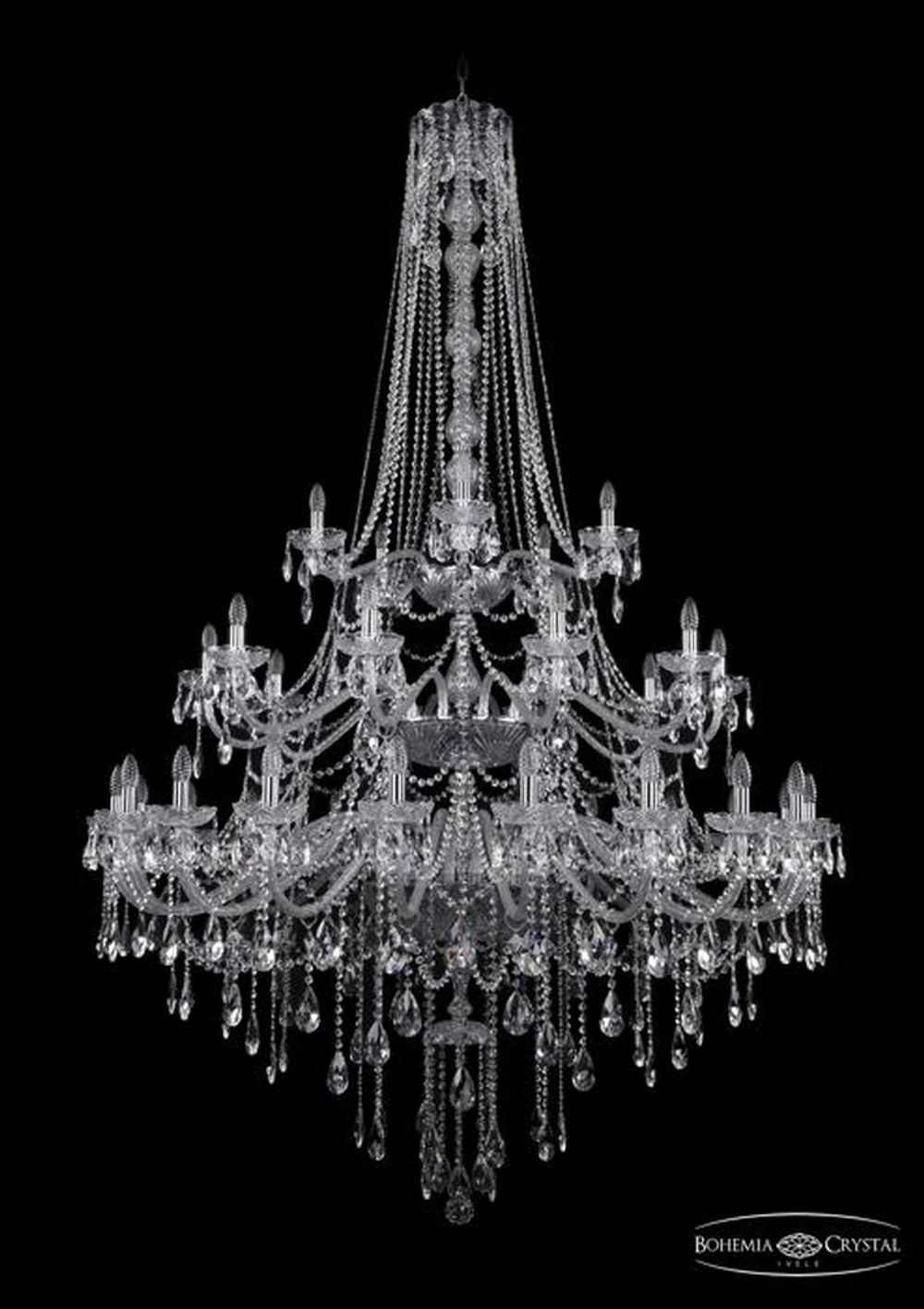 Подвесная люстра Bohemia Ivele 1415/20+10+5/530/h-231/3d/Ni