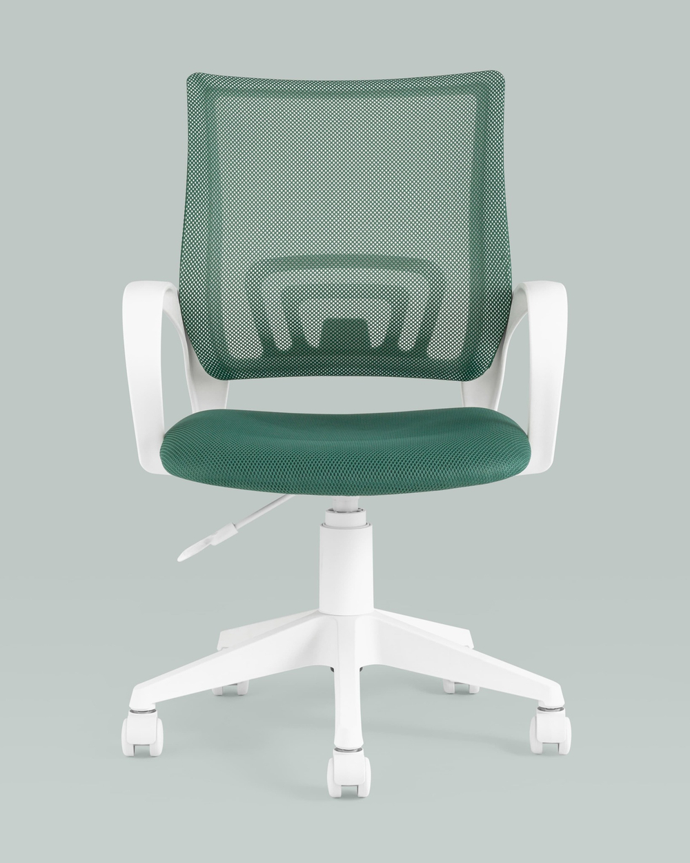 Кресло офисное TopChairs ST-BASIC-W зеленый крестовина пластик белый