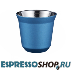 Кофейный бокал с двойными стенками 80 мл, голубой