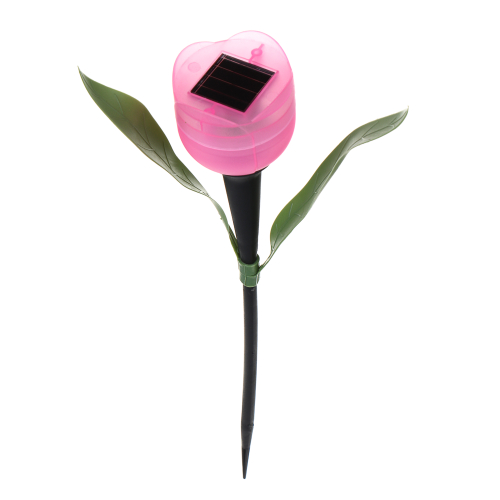 Фонарь садовый на солн.батарее 1LED 30*4,8см пластик 1,2V, 40mAh, "Тюльпан" (12шт/кор)    ХХ