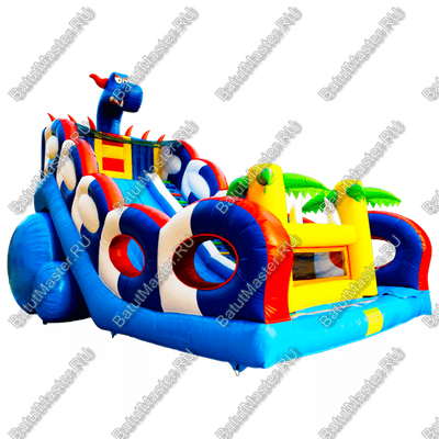 Коммерческий надувной батут-горка "Дракон" 11*6*8,5 м