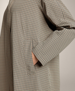 Oysho Сверхлегкий плащ Houndstooth с водонепроницаемостью 10 000 мм, норка