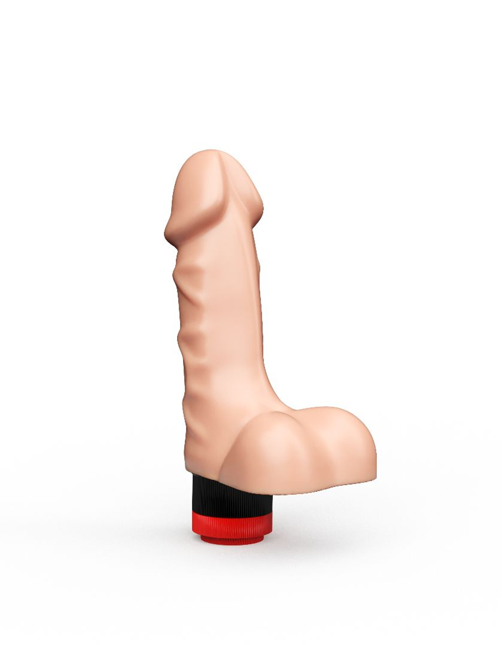 Реалистичный вибратор LOVETOY с мошонкой, телесный, 16,5 см