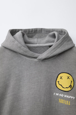 Худи с эффектом стираной ткани nirvana®