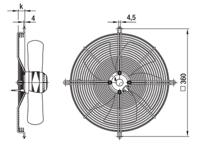 Вентилятор осевой S2E300-BP02-30