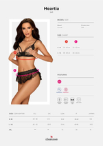 Пикантный комплект белья Heartia (Размер: S-M) (Цвет: черный)