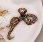 Брошь " Игривый Бант" со стразами.