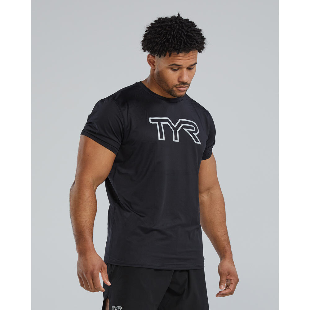 Футболка мужская TYR MEN'S AIRTEC TEE BIG LOGO SOLID/HEATHER