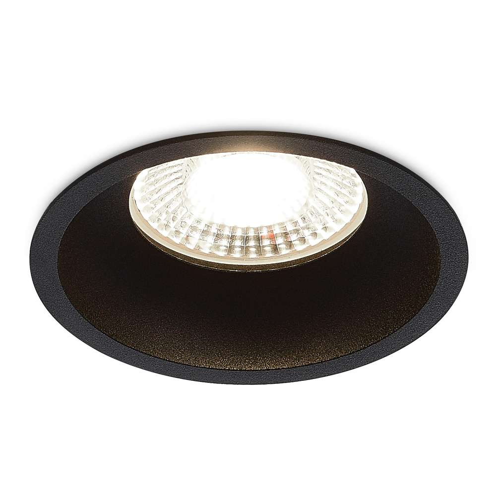 Светильник встраиваемый CRATER,  10W,  876Lm,  3000K,  D82хH40мм,  IP44,  черный