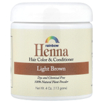 Rainbow Research, хна, краска и кондиционер для волос, светло-коричневый, 113 г (4 унции)