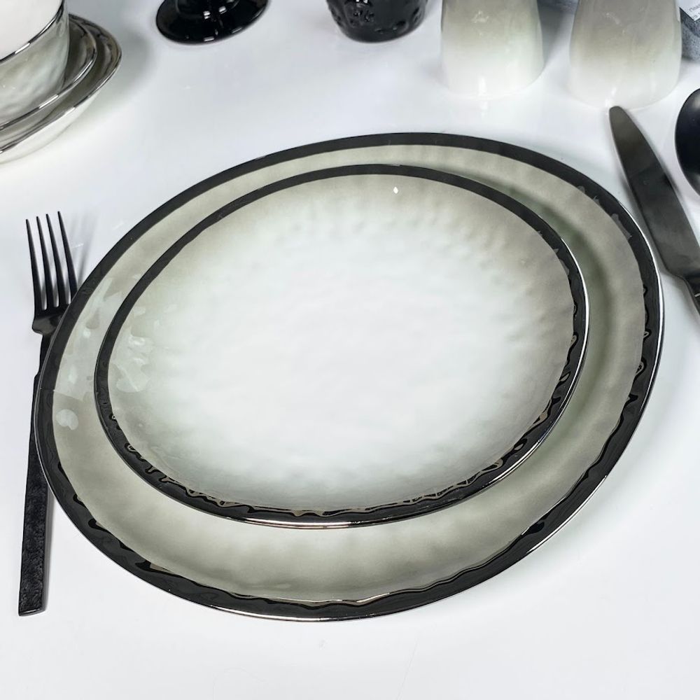 Lenardi 122-121 Набор из 2 тарелок 21х19,5х2,5см TORONTO CREAM в под.уп.(х16)Фарфор