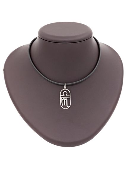 Подвеска Куспид Весы-Скорпион из серебра на постаменте