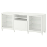 Тумба под ТВ с ящиками - IKEA BESTÅ/BESTA/БЕСТО ИКЕА, 42х74х180 см, белый