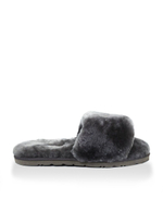 FLUFF SLIDE SLIPPER-grey