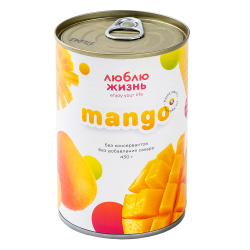 Пюре манго «Люблю жизнь» БЕЗ сахара, пастеризованное, 430 г