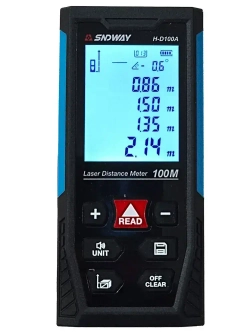 Дальномер лазерный, нивелир SNDWAY H-D100A + встроенная рулетка