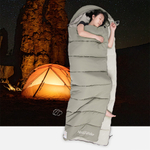 Спальный мешок Naturehike NH20MSD02 M300 ультралёгкий хлопковый с капюшоном весна осень, артикул NH20MSD02, цвет Зеленый