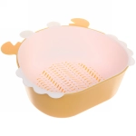 Дуршлаг пластиковый с поддоном «Крабик» 26*24*9см, микс цветов