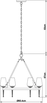 Подвесная люстра Arte Lamp STEFAN A1722SP-6BA