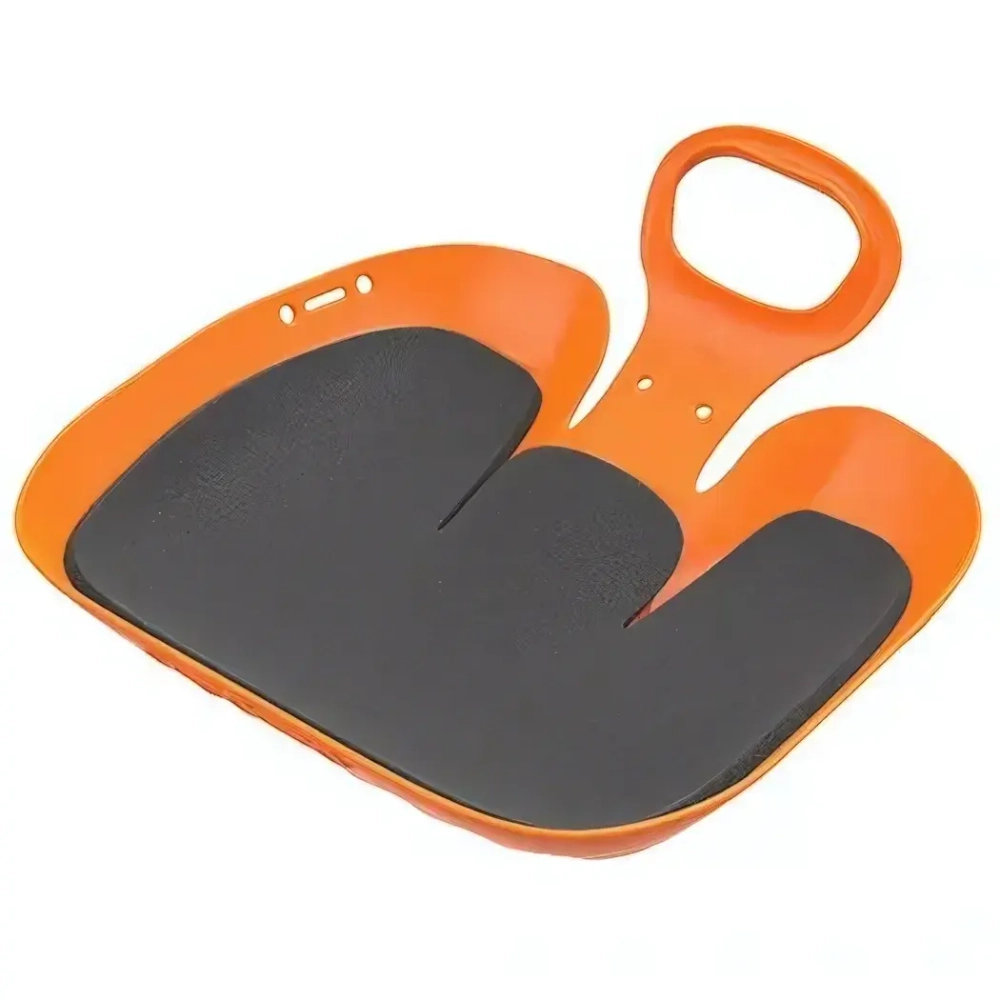 Санки-ледянки «Вираж» с мягкой сидушкой 39×37×14см оранжевый, в/с