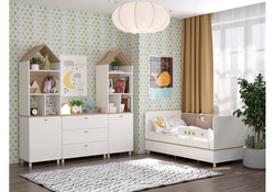 Софа Эльга белый шагрень