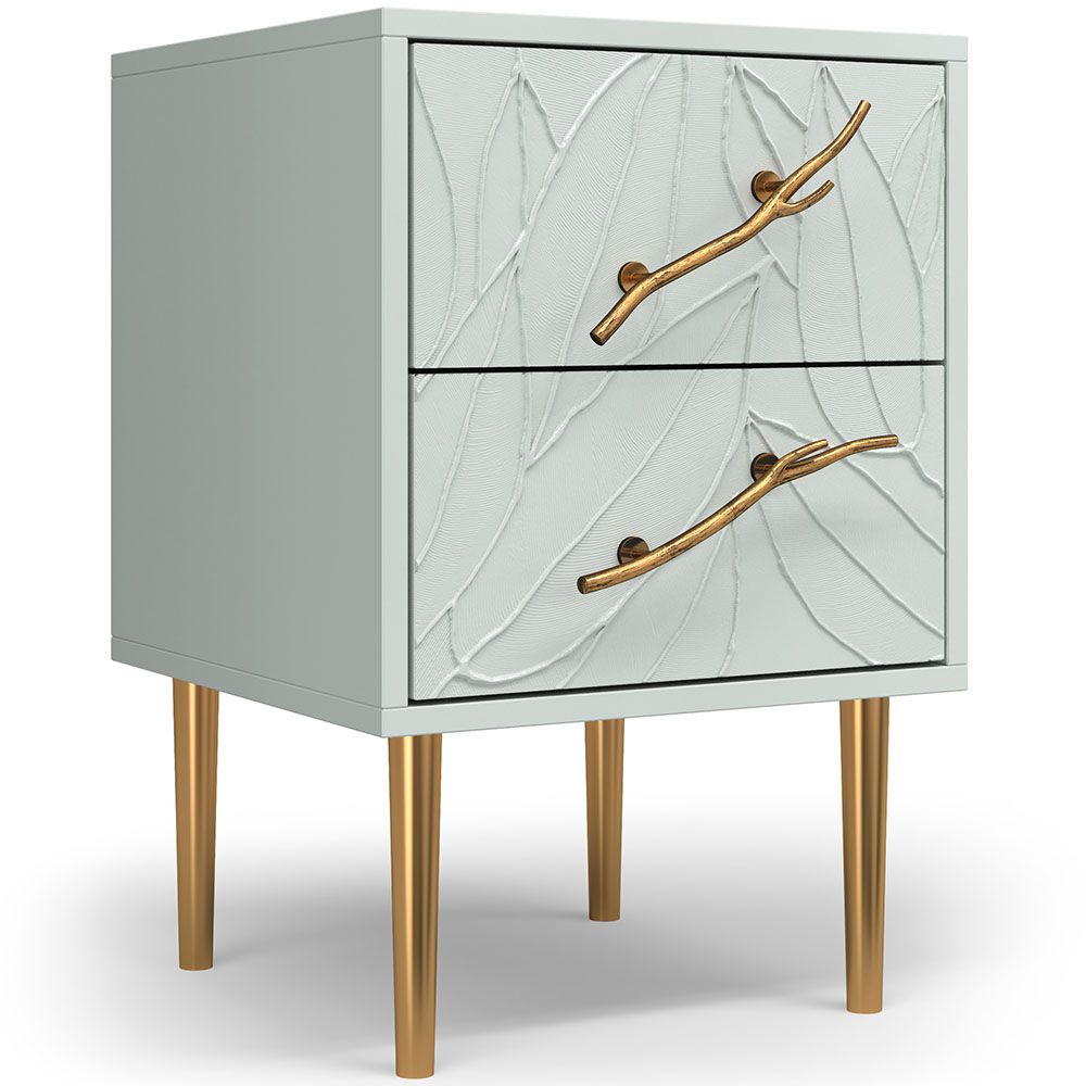 Тумба Арт Колор leaves Стайл Голд Серый дым