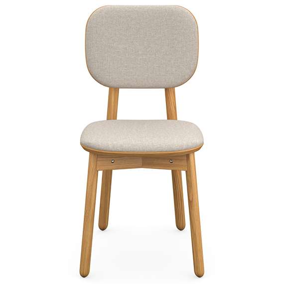 Стул с обивкой Saga, рогожка, бежевый